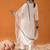 White Floral Embroidered Straight Kurta with Trousers & Dupatta