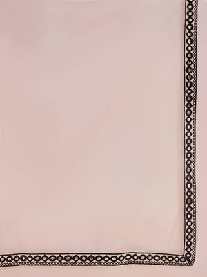 White Floral Embroidered Straight Kurta with Trousers & Dupatta 7