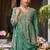Floral Embroidered Sequinned V-Neck A-Line Kurta With Palazzos & Dupatta