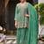 Floral Embroidered Sequinned V-Neck A-Line Kurta With Palazzos & Dupatta