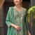 Floral Embroidered Sequinned V-Neck A-Line Kurta With Palazzos & Dupatta