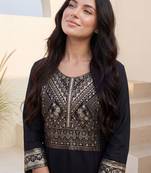 Women Ethnic Motifs Embroidered Regular Thread Work Kurta with Palazzos