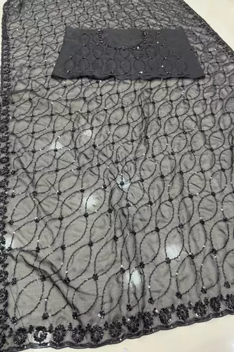 Black designer bidds handwork saree