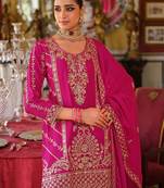 Women Ethnic Motifs Embroidered Regular Mirror Work Kurta & Palazzos With Dupatta