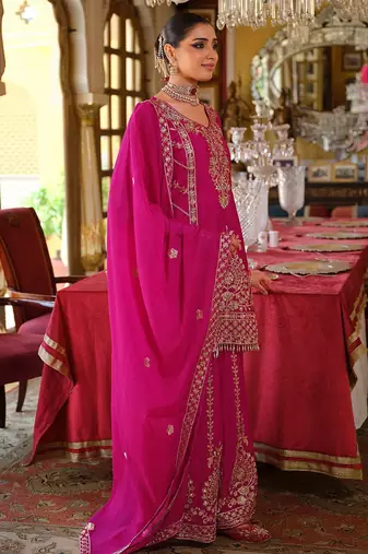 Women Ethnic Motifs Embroidered Regular Mirror Work Kurta & Palazzos With Dupatta