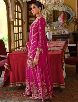 Women Ethnic Motifs Embroidered Regular Mirror Work Kurta & Palazzos With Dupatta 5