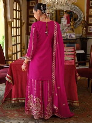 Women Ethnic Motifs Embroidered Regular Mirror Work Kurta & Palazzos With Dupatta 6