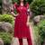 Women Embroidered Pleated Thread Work Pure Cotton Kurta with Trousers