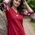 Women Embroidered Pleated Thread Work Pure Cotton Kurta with Trousers