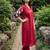 Women Embroidered Pleated Thread Work Pure Cotton Kurta with Trousers