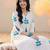 Women Ethnic Motifs Embroidered Regular Pure Cotton Kurta with Trousers