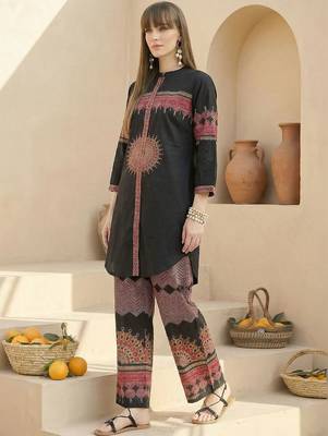 Women Ethnic Motifs Printed Regular Pure Cotton Kurta with Palazzos 3
