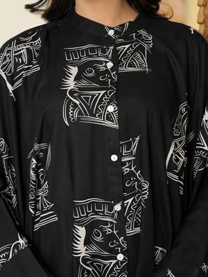 Women Printed Kaftan Kurta with Trousers 3