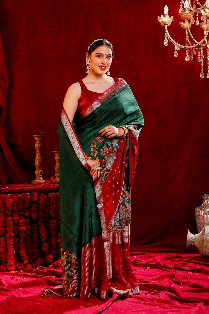 Mridula crepe silk blend saree