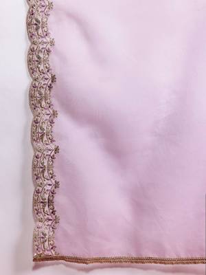 Floral Embroidered Liva Kurta With Trousers & Dupatta 4