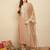 Floral Yoke Design Thread Work Straight Kurta With Trousers & Dupatta