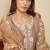 Floral Yoke Design Thread Work Straight Kurta With Trousers & Dupatta