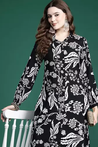 Floral Printed Kurta with Trousers