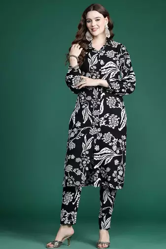 Floral Printed Kurta with Trousers