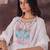 Embroidered Notch Neck Thread Work Pure Cotton Kurta With Trousers & Dupatta
