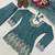 Teal heavy crunchy silk blend palazzo suit