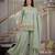 Light green fendi crush sequin sharara suit