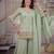 Light green fendi crush sequin sharara suit