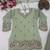 Light green fendi crush sequin sharara suit