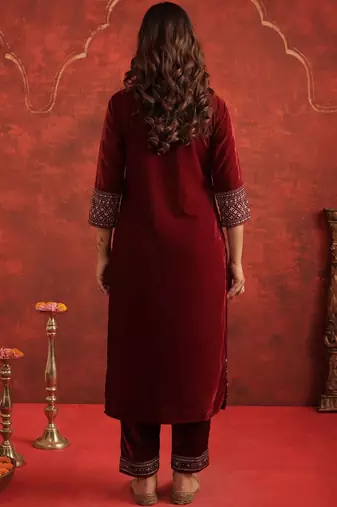 Women Ethnic Motifs Embroidered Kurta with Trousers & Dupatta