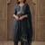 Motifs Embroidered Pure Cotton V-Neck Straight Kurta With Trousers & Dupatta