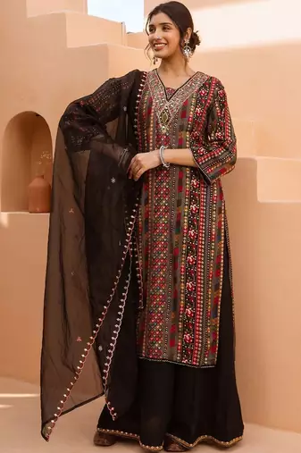 Women Ethnic Motifs Printed Kurta with Palazzos & Dupatta