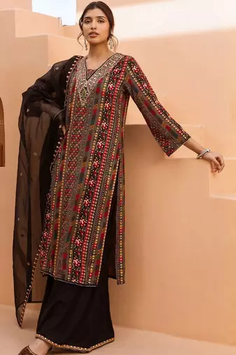 Women Ethnic Motifs Printed Kurta with Palazzos & Dupatta