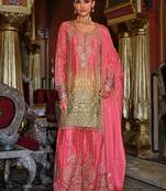 Women Ethnic Motifs Embroidered Kurta with Palazzos & Dupatta