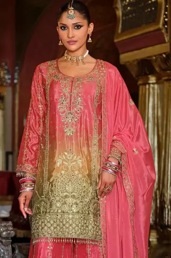 Women Ethnic Motifs Embroidered Kurta with Palazzos & Dupatta