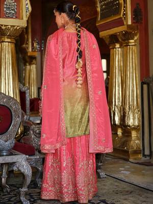 Women Ethnic Motifs Embroidered Kurta with Palazzos & Dupatta 5