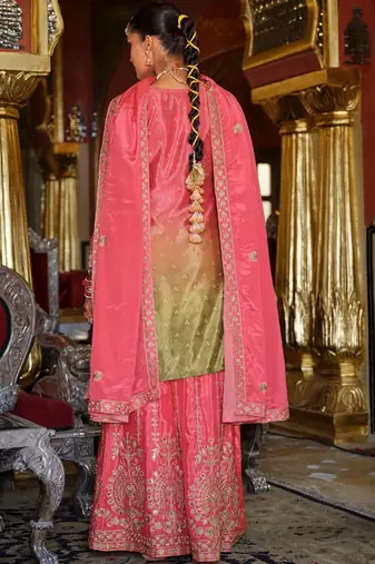 Women Ethnic Motifs Embroidered Kurta with Palazzos & Dupatta