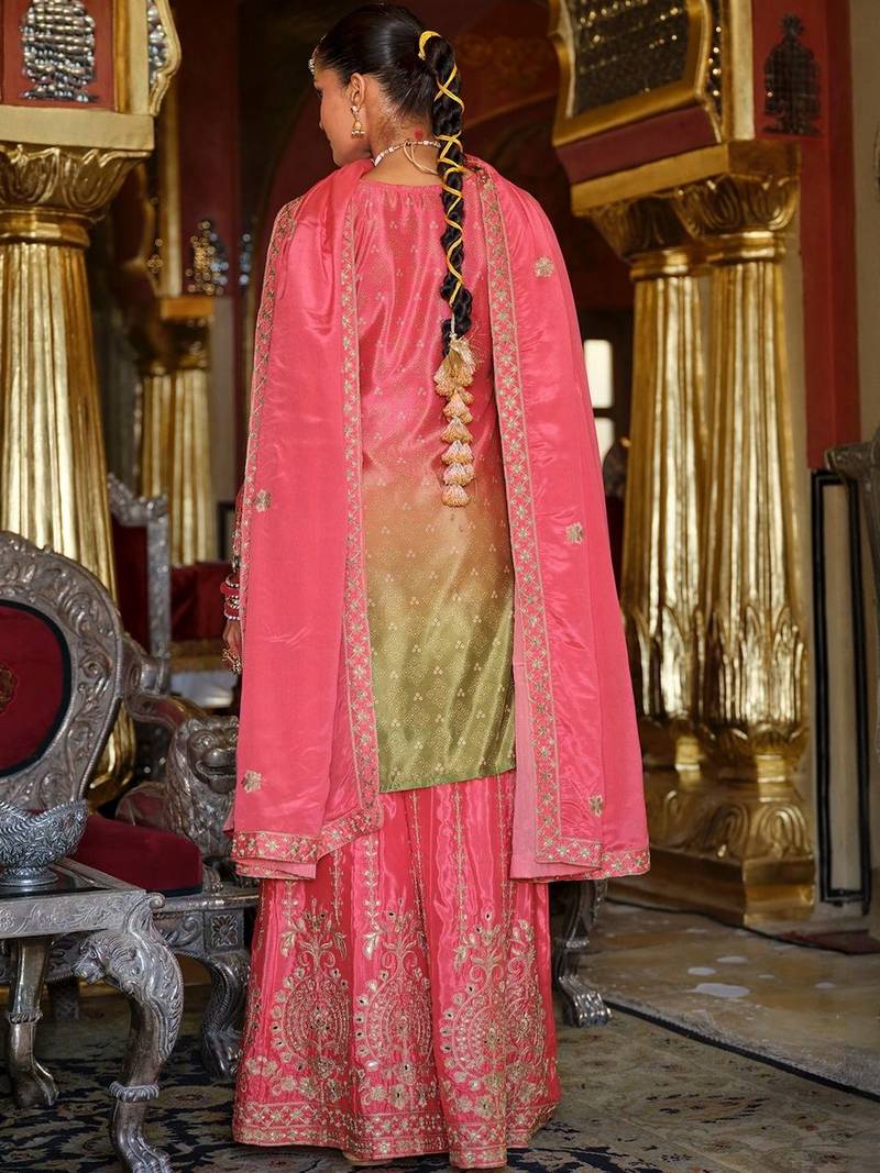 Women Ethnic Motifs Embroidered Kurta with Palazzos & Dupatta