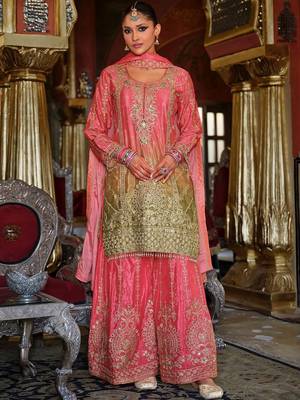 Women Ethnic Motifs Embroidered Kurta with Palazzos & Dupatta 6