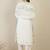 Women White Embroidered Straight Kurta Trousers With Dupatta set