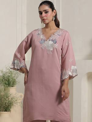 Women Floral Embroidered Straight Kurta with Palazzo 2
