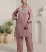 Women Floral Embroidered Straight Kurta with Palazzo