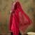 Floral Yoke Design Sequinned Velvet Straight Kurta With Trousers & Dupatta