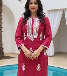 Women Ethnic Motifs Embroidered Regular Thread Work Kurta with Trousers