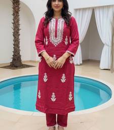 Women Ethnic Motifs Embroidered Regular Thread Work Kurta with Trousers