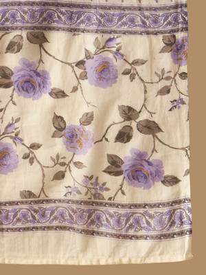 Floral Printed A-Line Sequinned Pure Cotton Kurta with Trousers & Dupatta 3