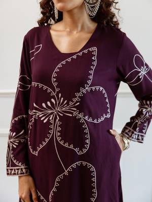 Women Floral Embroidered Regular Sequinned Kurta with Trousers 3