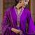 Floral Embroidered Thread Work Liva Straight Kurta With Trousers & Dupatta