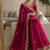 Pink Color embroidery And sequence work Satin Saree