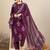 Floral Printed Tie-Up Neck  Cotton Straight Kurta With Trousers & Dupatta