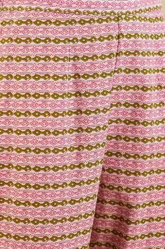 Floral Printed Empire  Cotton A-Line Kurta With Trousers & Dupatta